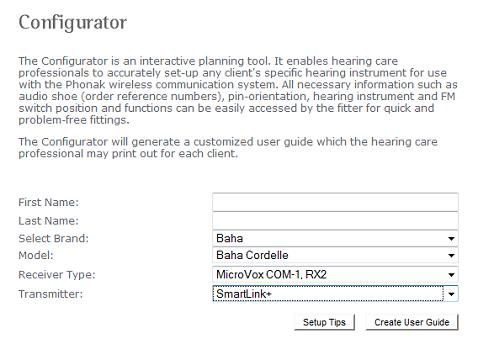 Phonak | FM-configurator