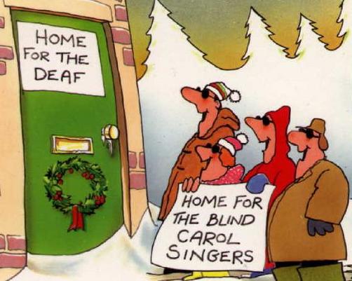 Home for the deaf | Home for the blind carol singers